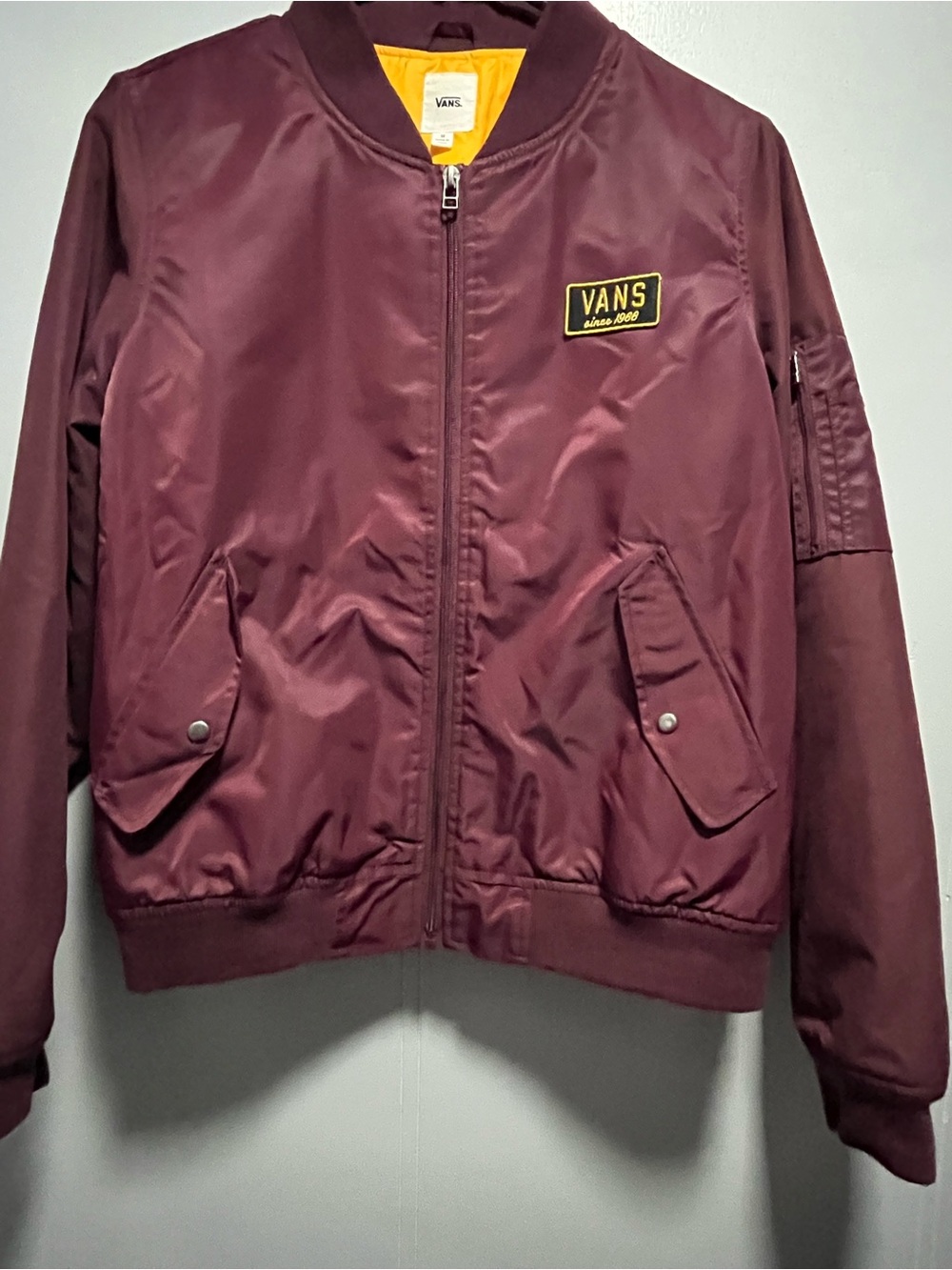 Vans women’s Maroon Bomber Jacket